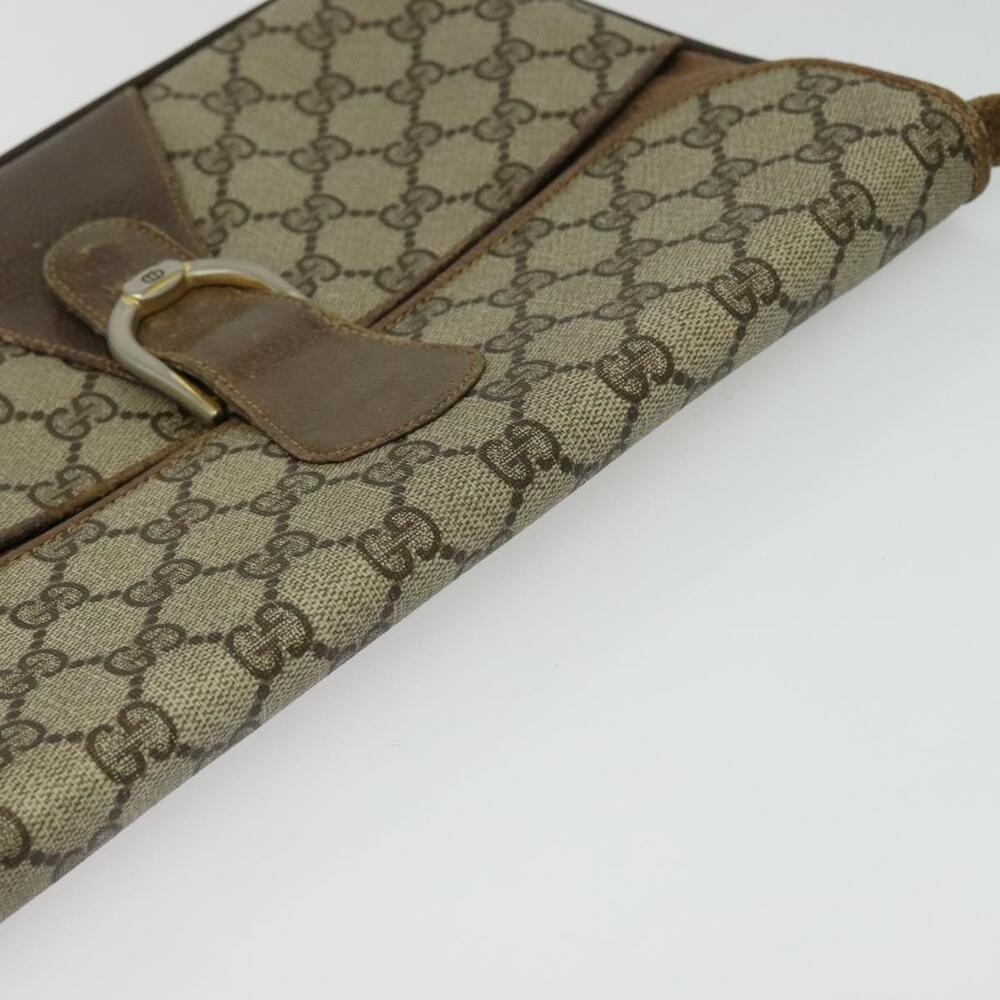GUCCI GG Supreme Shoulder Bag Pvc Beige Gold - Picture 6 of 16